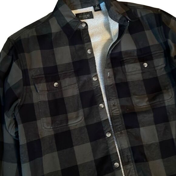 Redhead Men’s Medium Fleece Lined Green & Black Plaid Shirt Jacket - Picture 9 of 9